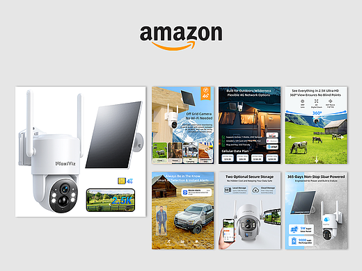 Amazon农场安防摄像头丨海外视觉设计（个人主页-ZNzMyNzY4NDQ=） - 信息图表 - 站酷设计师VELORA_Studio原创素材 - 站酷ZCOOL