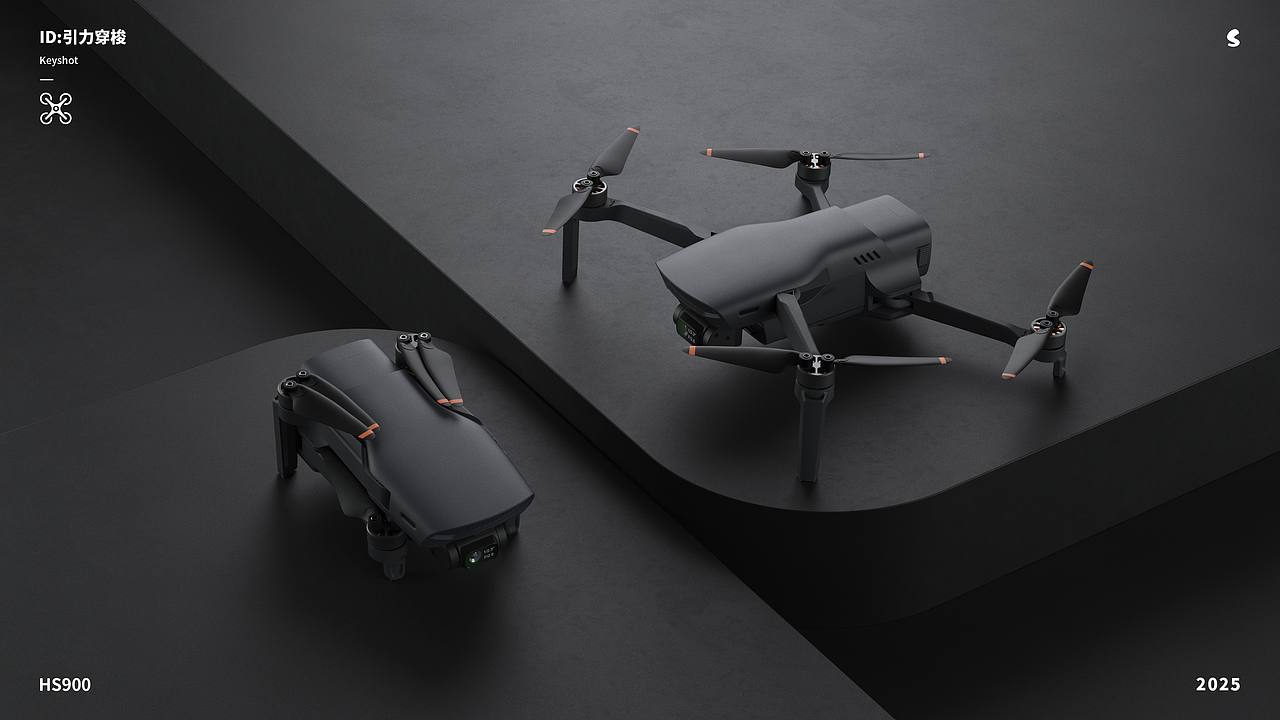 三维渲染丨HS无人机（图ZNDAzNzkwNDMy） - 产品 - 站酷设计师引力穿梭原创素材 - 站酷ZCOOL