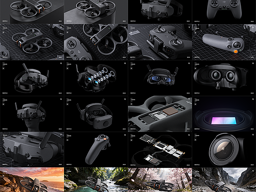 三维渲染丨DJI无人机（个人主页-ZNzMyNzY5MjQ=） - 产品 - 站酷设计师引力穿梭原创素材 - 站酷ZCOOL