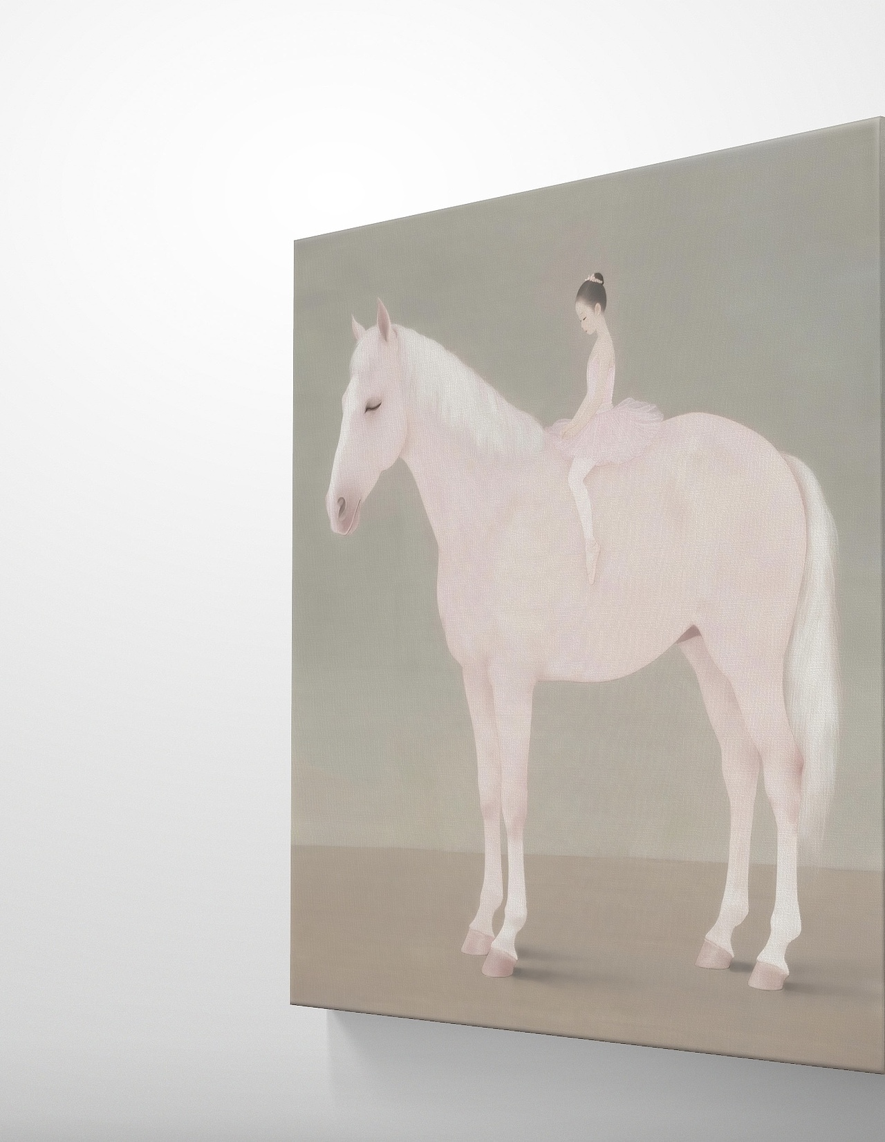 粉色马与芭蕾女孩（手绘油画，可收藏）（图ZNDAzNzk3MzAw） - 绘画 - 站酷设计师暘坤原创素材 - 站酷ZCOOL