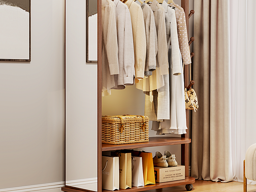 电商渲染【衣帽架】