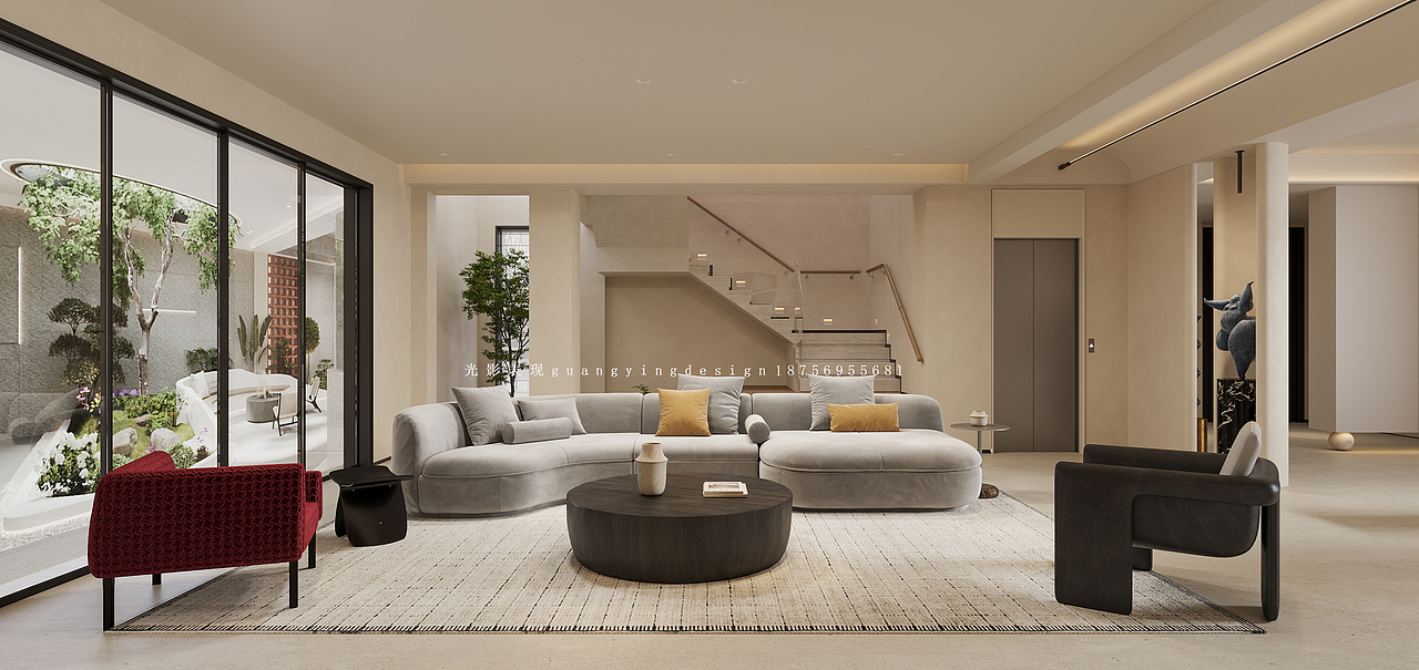 挑空别墅（图ZNDAzODA2Nzcy） - 家装设计 - 站酷设计师光影效果图5501原创素材 - 站酷ZCOOL