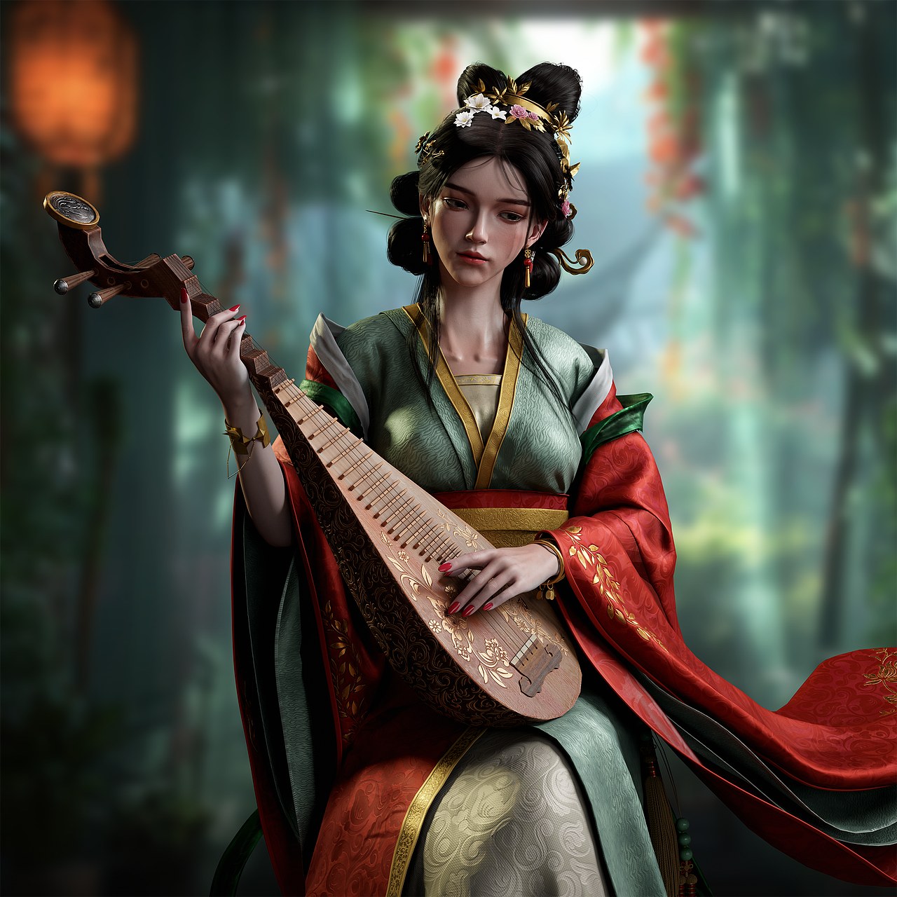 琵琶殇（图ZNDAzODE0NDM2） - 人物/生物 - 站酷设计师麦芽CG原创素材 - 站酷ZCOOL