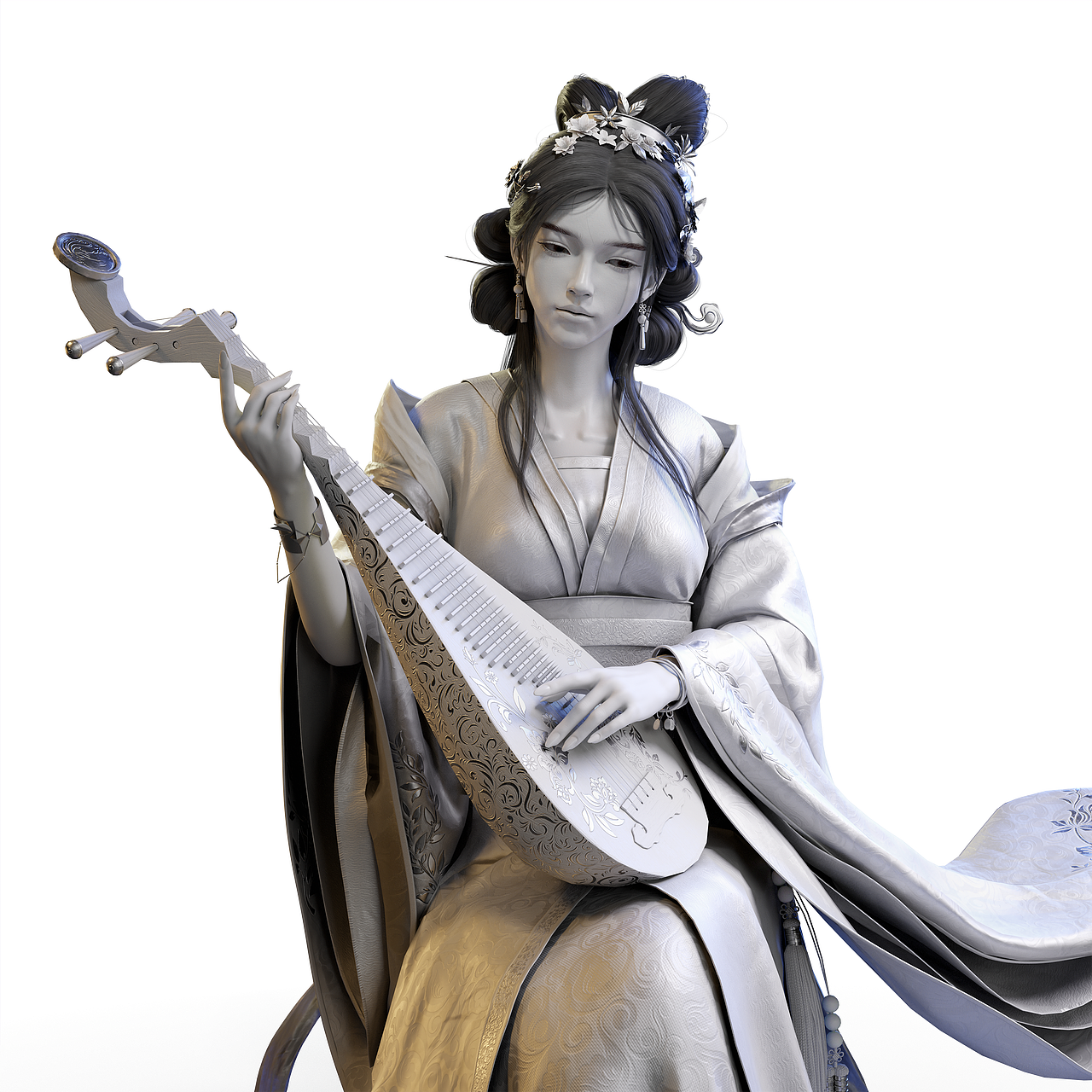 琵琶殇（图ZNDAzODE0NDgw） - 人物/生物 - 站酷设计师麦芽CG原创素材 - 站酷ZCOOL