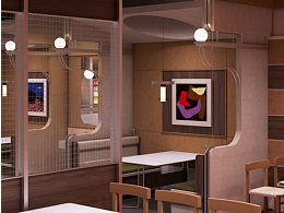 一场关于色彩与光线的构建｜韩料店空间设计