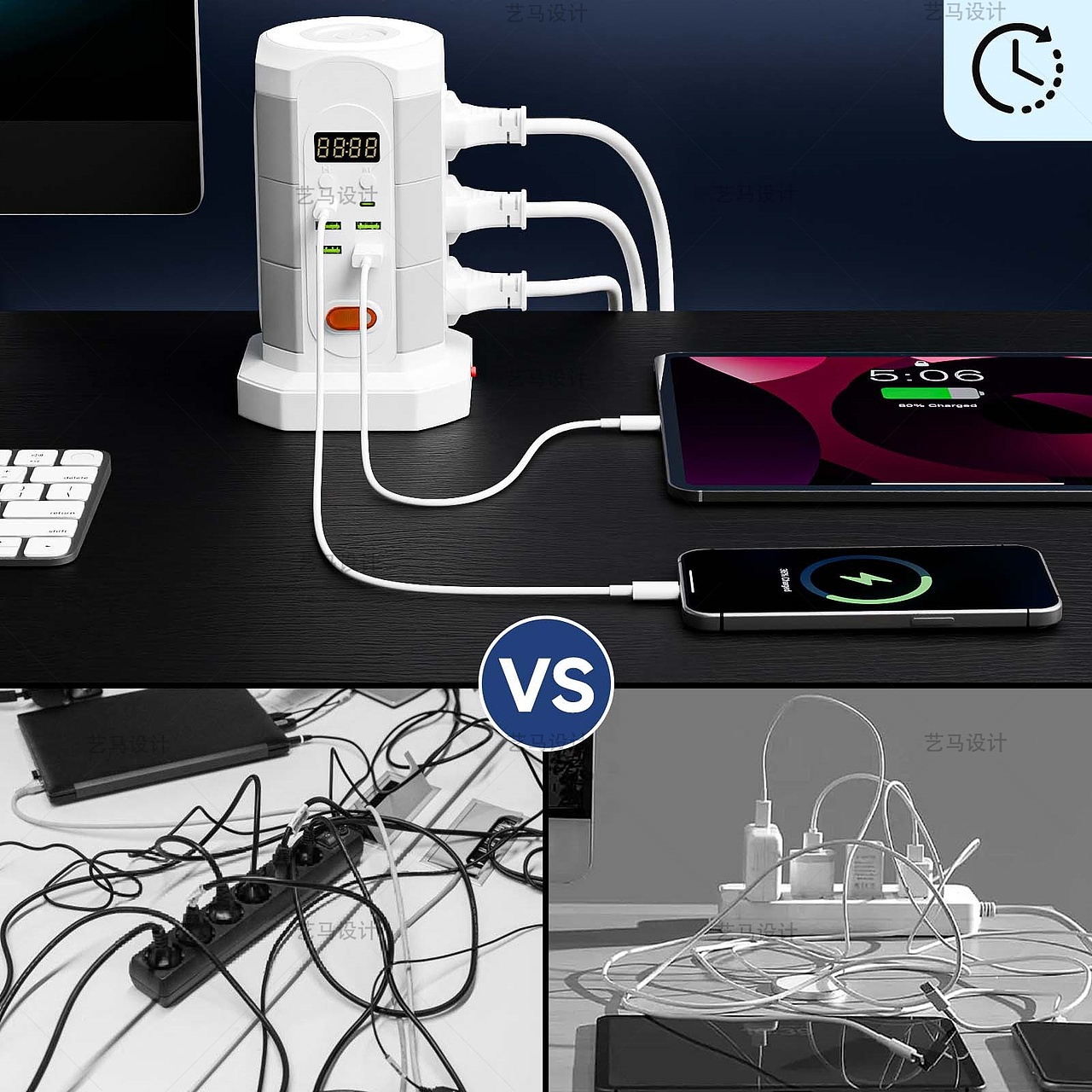 数码电子产品 时钟插座-Amazon亚马逊主副图A+设计案例（图ZNDAzODQxMTk2） - 电商 - 站酷设计师亚马逊设计工作室原创素材 - 站酷ZCOOL