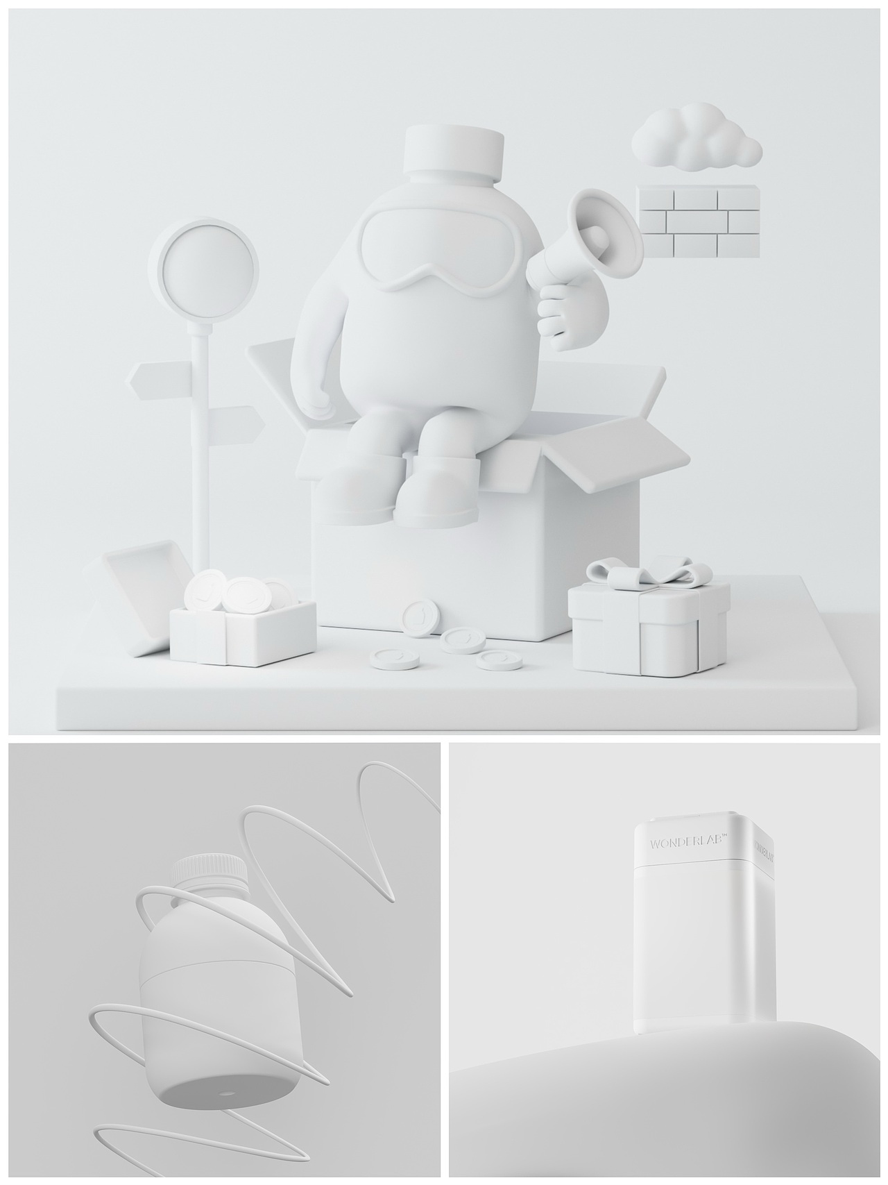 Wonderlab 2025 品牌静态主视觉 KV｜3D 渲染合集（图ZNDAzODY1MzE2） - 产品 - 站酷设计师xxxjacky原创素材 - 站酷ZCOOL