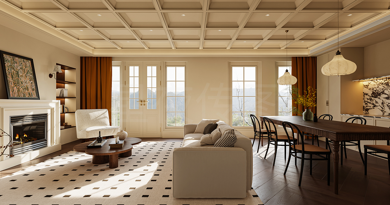 民宿简约奶油搭配出温馨家的感觉（图ZNDAzODc0MTEy） - 酒店餐饮设计 - 站酷设计师苏子叶susu原创素材 - 站酷ZCOOL