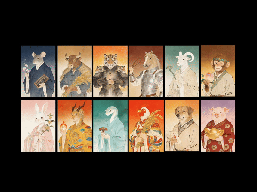 十二生肖的秘密（图ZNDAzODc1MzUy） - AI作品 - 站酷设计师YuanDian_原创素材 - 站酷ZCOOL