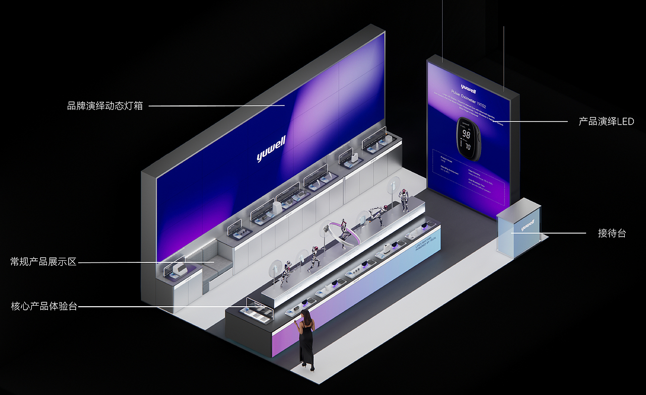 鱼跃医疗|美国 2026 CES|国际展台设计|展示空间|原创（图ZNDAzODgyOTQ0） - 展陈设计 - 站酷设计师FORMS方世设计原创素材 - 站酷ZCOOL