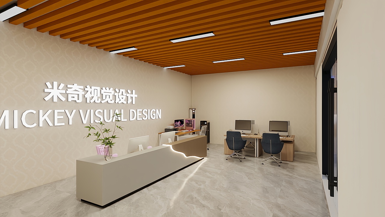 广告设计工作室门头建模渲染（图ZNDAzODgzMTIw） - 商业空间设计 - 站酷设计师米奇视觉小龙原创素材 - 站酷ZCOOL