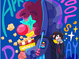 愚人節(jié)小丑涂鴉