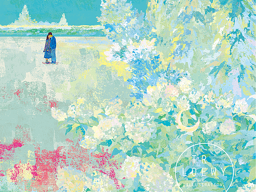 给小说请与我热恋绘制的封面插画