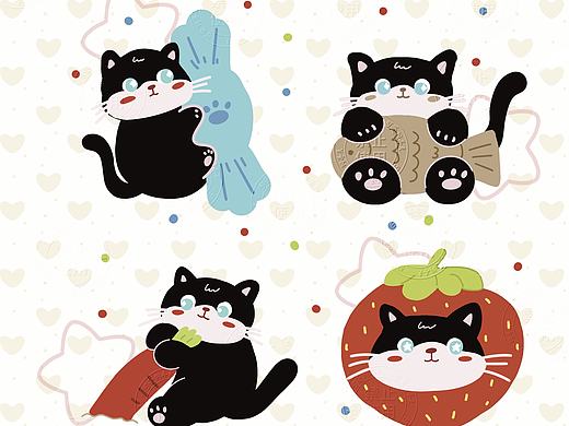 小黑猫图案