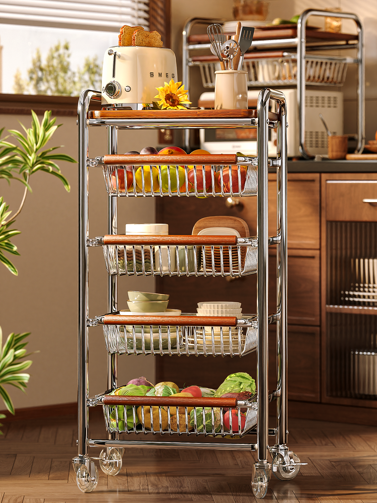 中古风（置物架/收纳架）组合款 （三维产品渲染）（图ZNDAzODkwNDQw） - 产品 - 站酷设计师一只小圆圆_11原创素材 - 站酷ZCOOL