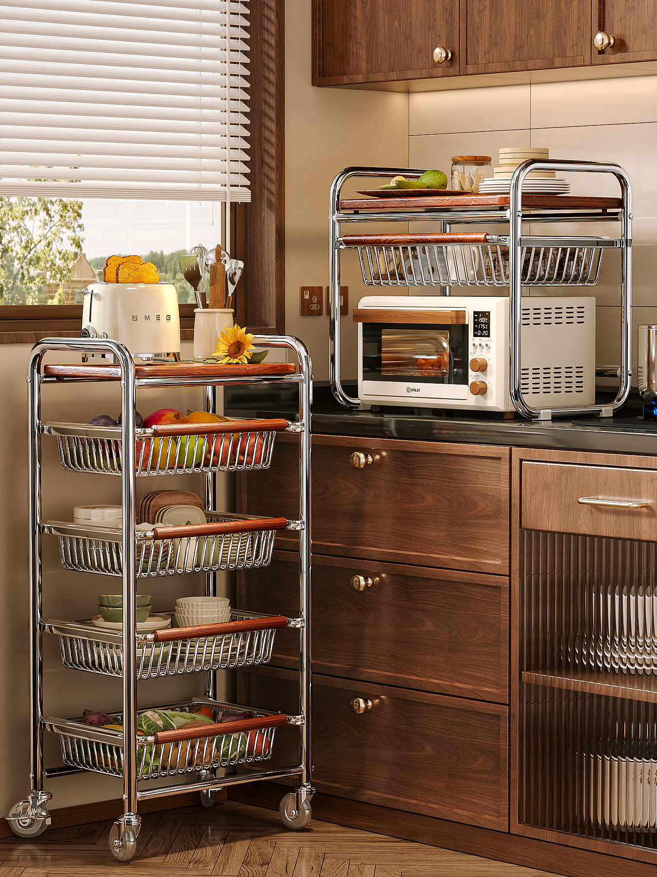 中古风（置物架/收纳架）组合款 （三维产品渲染）（图ZNDAzODkwNDMy） - 产品 - 站酷设计师一只小圆圆_11原创素材 - 站酷ZCOOL