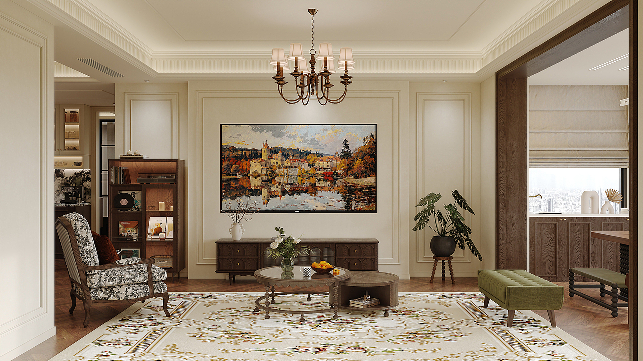 美式风家装案例（图ZNDAzOTEzNjY0） - 建筑设计 - 站酷设计师白龙马雅雅原创素材 - 站酷ZCOOL