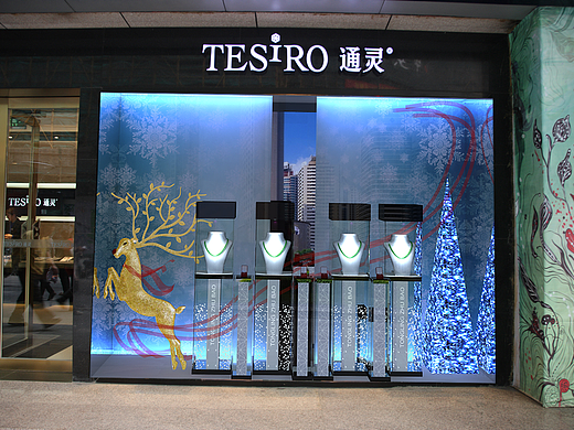 2012年第一次做橱窗，圣诞主题的