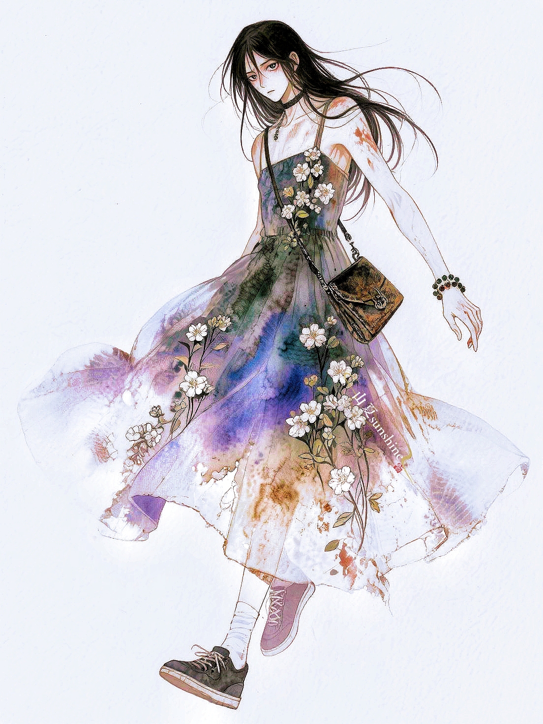 他说你任何为人称道的美丽，不及他第一次遇见你（图ZNDAzOTIzMDY0） - 艺术插画 - 站酷设计师山夏SUNSHINE原创素材 - 站酷ZCOOL