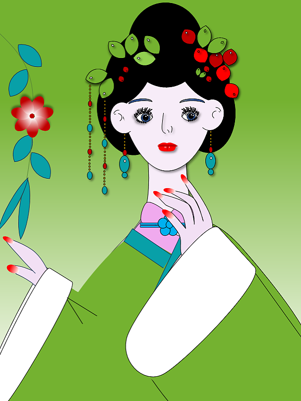 十二花神国风少女插画（图ZNDAzOTI0NjQ0） - 商业插画 - 站酷设计师涛声文创原创素材 - 站酷ZCOOL