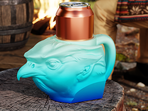 啤酒 可乐 易拉罐 保温杯托 3D打印建模场景渲 