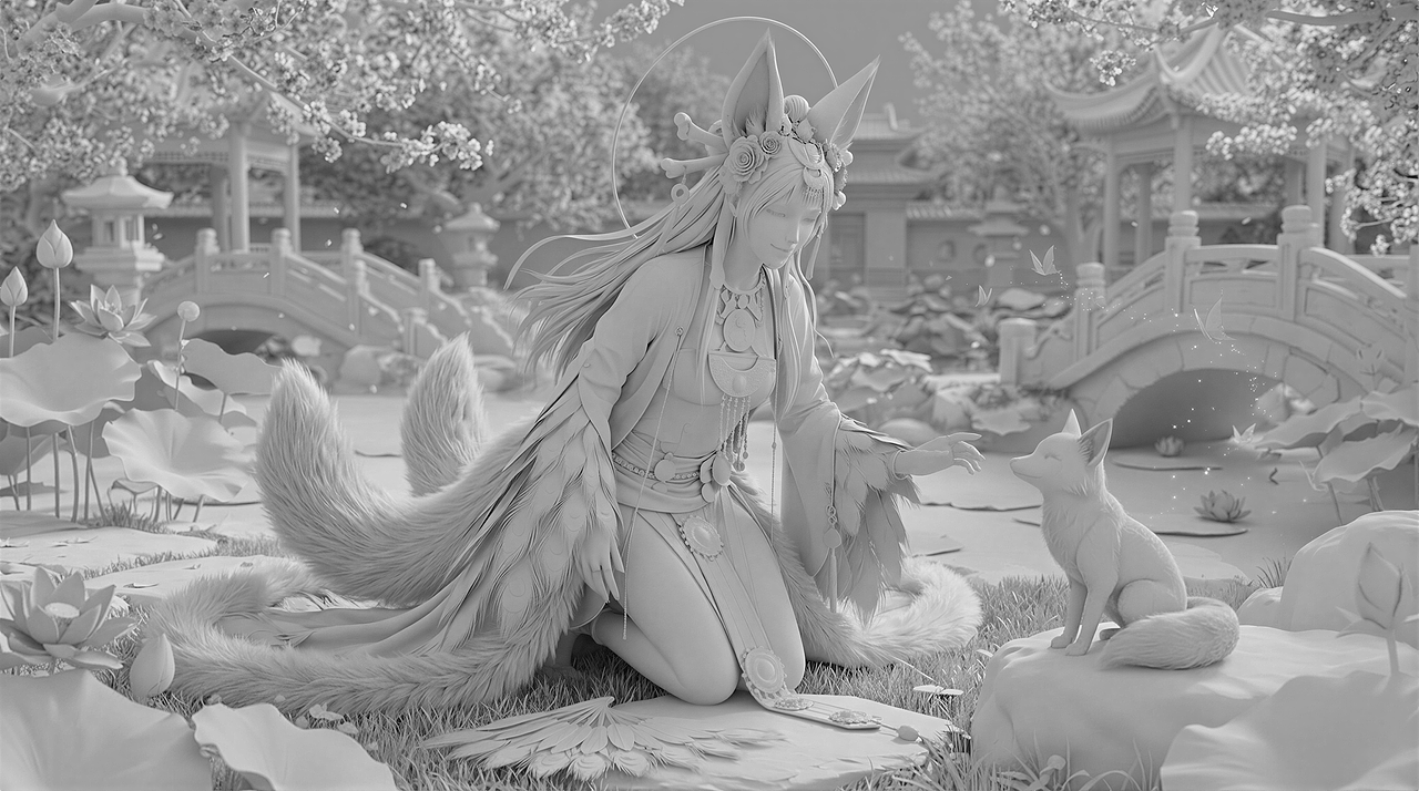 魔杰作AiGC-角色与场景设计|《羽狐祭司》· No.04(图ZNDAzOTMwMjAw) - AI作品 - 站酷设计师魔杰作MOJZ原创素材 - 站酷ZCOOL