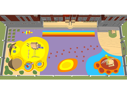 幼儿园户外操场设计｜熊爪主题儿童游乐空间全案