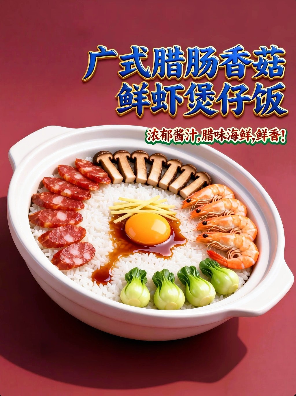 既梦AI设计创意广东美食广式煲仔饭海报附提示词AIGC（图ZNDAzOTQ0NzY4） - 海报 - 站酷设计师风中的玫瑰耶原创素材 - 站酷ZCOOL