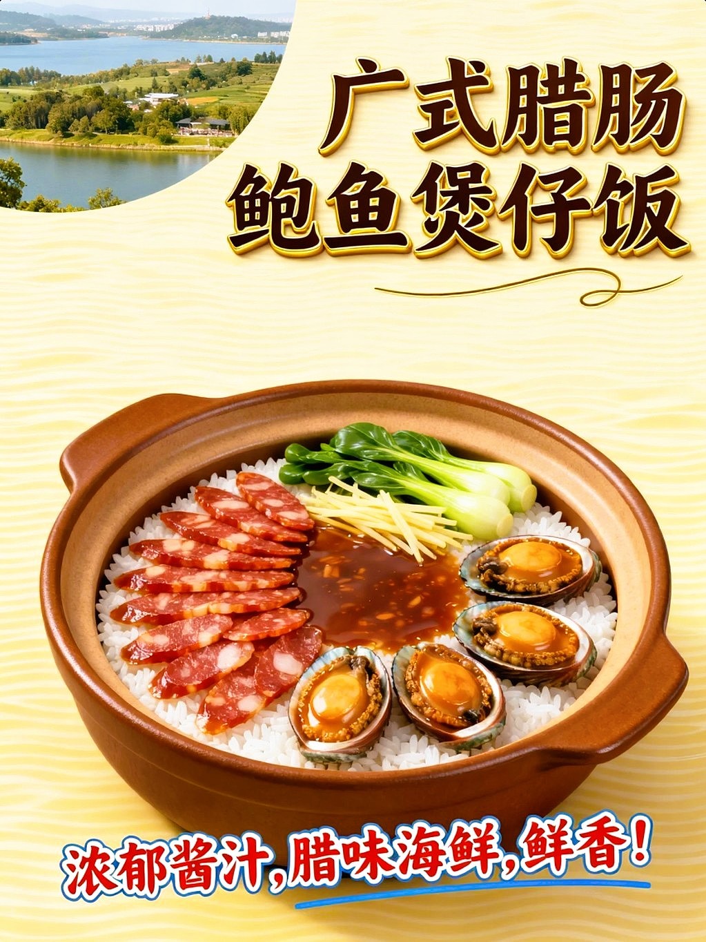 既梦AI设计创意广东美食广式煲仔饭海报附提示词AIGC（图ZNDAzOTQ0OTI0） - 海报 - 站酷设计师风中的玫瑰耶原创素材 - 站酷ZCOOL