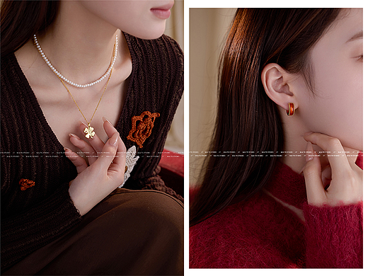 清冷感饰品拍摄 轻奢无头风饰品模特拍照 义乌淘宝摄影