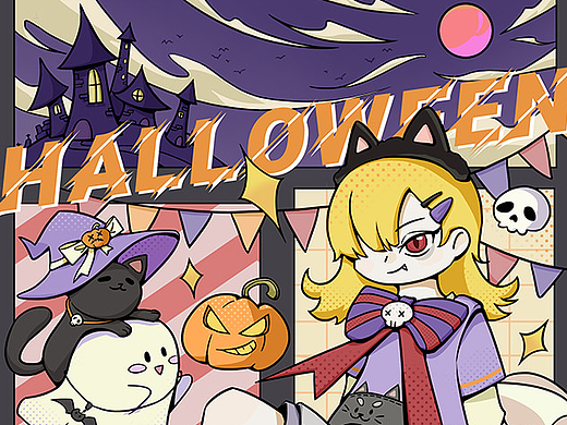 新锐潮流风格插画