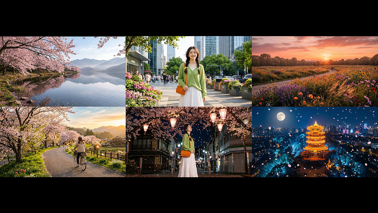 AIGC AI影像·《武汉的春天开花了》（图ZNDAzOTUzNTgw） - 宣传片 - 站酷设计师大叔Pro原创素材 - 站酷ZCOOL