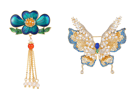 胸针饰品拍摄 饰品白底静物拍摄 义乌饰品首饰胸针拍照