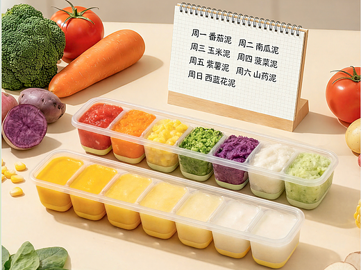 叠叠乐儿童辅食冷冻格-【创意拍摄】