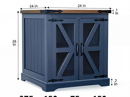 米字柜深灰色和蓝色