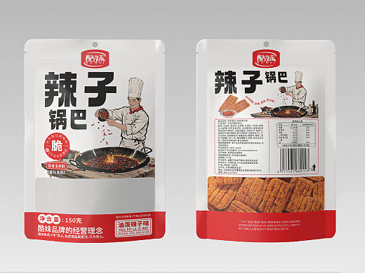 锅巴零食袋装包装设计
