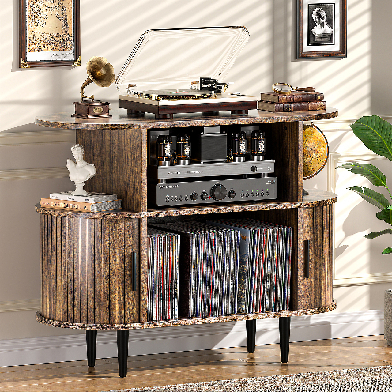 椭圆形唱片机柜（五色）（图ZNDAzOTc5MDYw） - 产品 - 站酷设计师MixBoBo原创素材 - 站酷ZCOOL