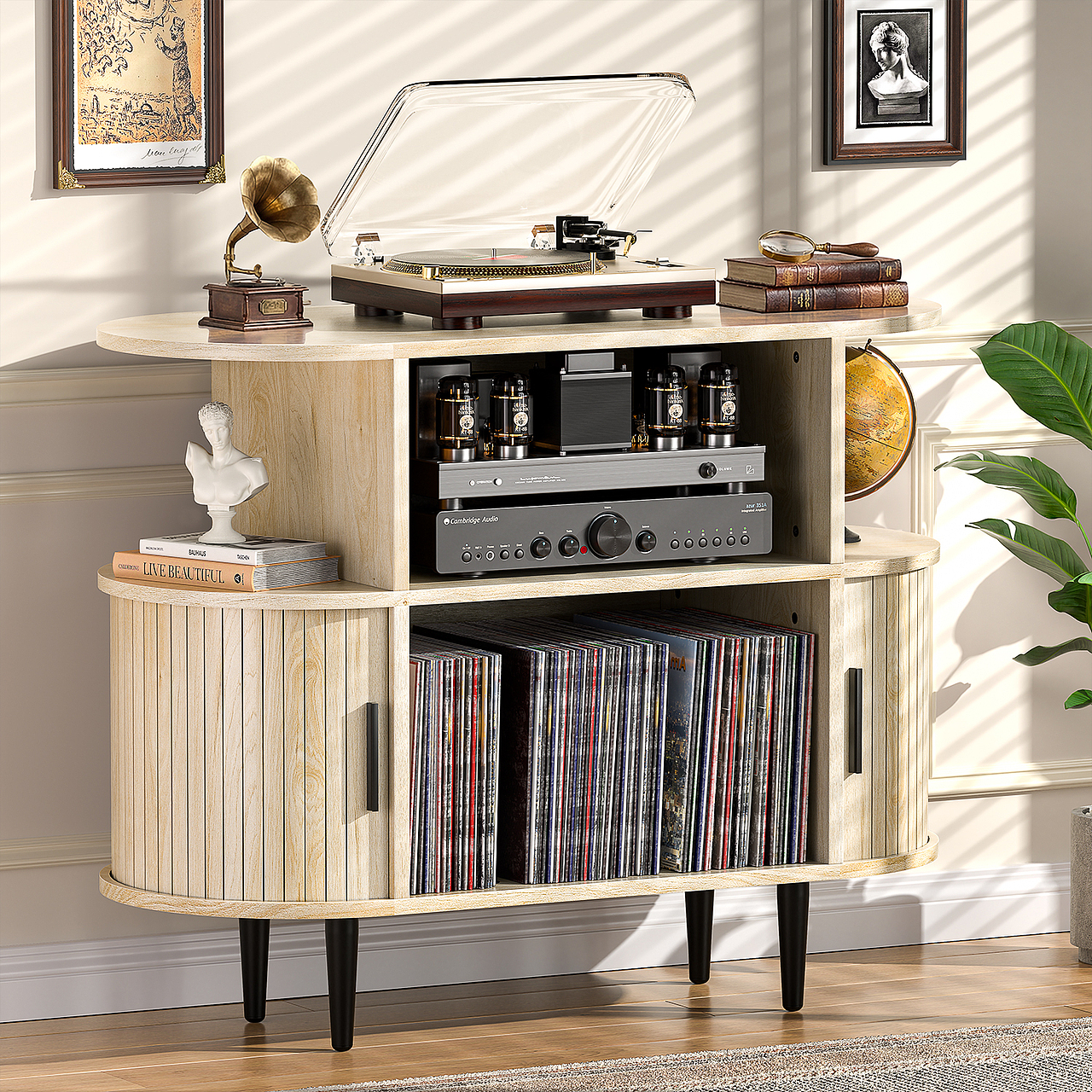 椭圆形唱片机柜（五色）（图ZNDAzOTc5MTIw） - 产品 - 站酷设计师MixBoBo原创素材 - 站酷ZCOOL