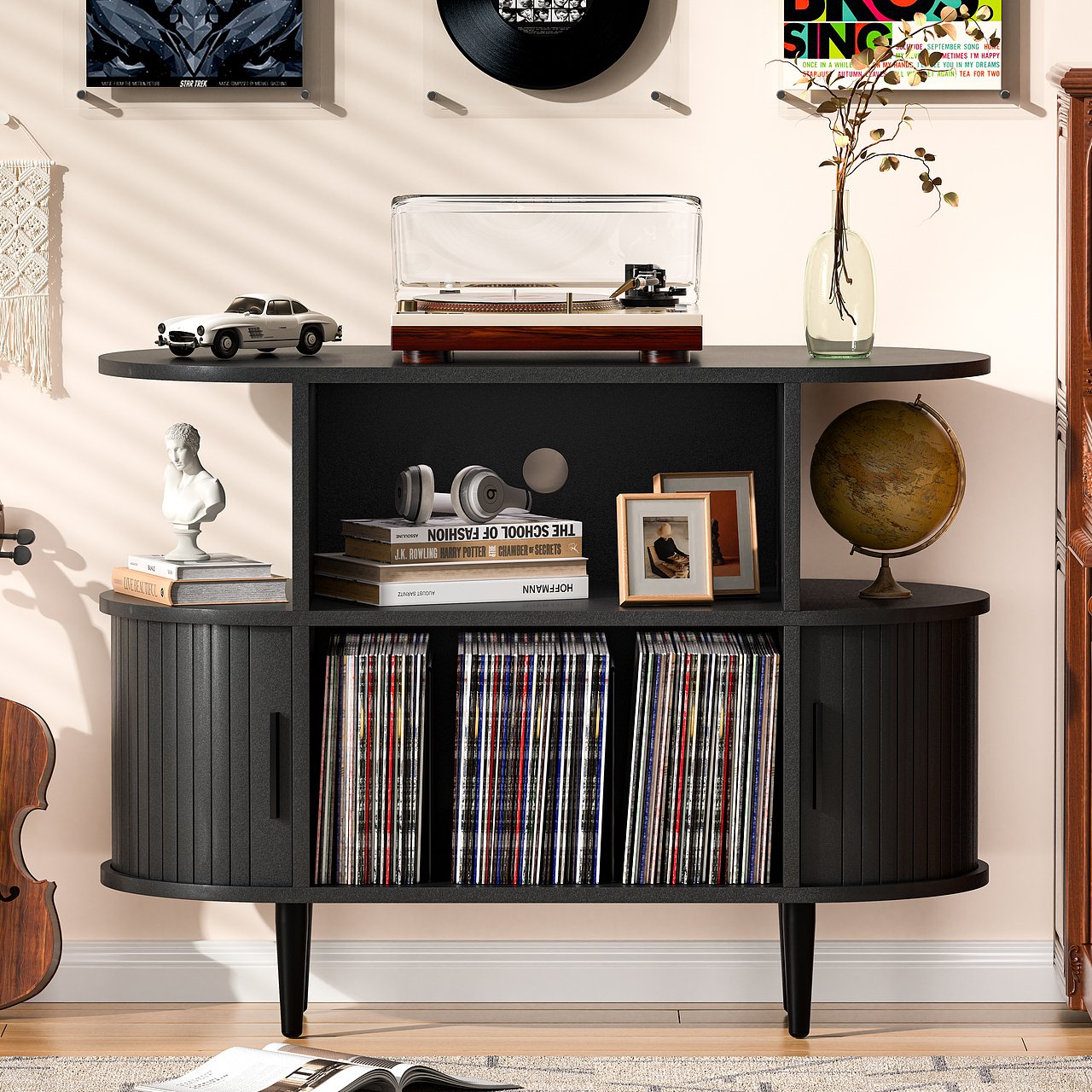 椭圆形唱片机柜（五色）（图ZNDAzOTc5MzEy） - 产品 - 站酷设计师MixBoBo原创素材 - 站酷ZCOOL