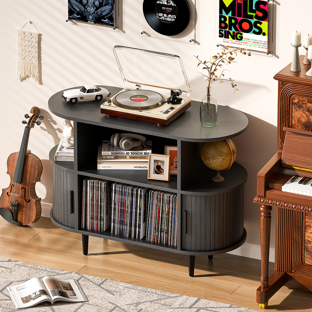 椭圆形唱片机柜（五色）（图ZNDAzOTc5Mjk2） - 产品 - 站酷设计师MixBoBo原创素材 - 站酷ZCOOL