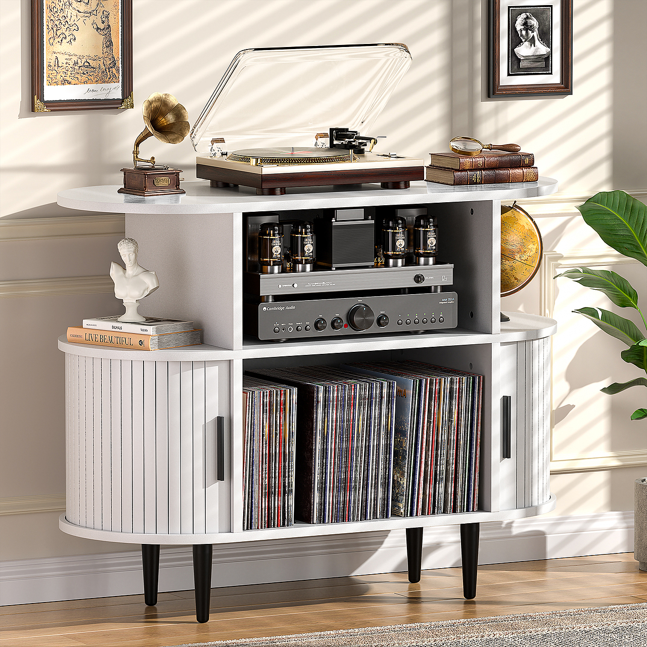 椭圆形唱片机柜（五色）（图ZNDAzOTc5MzIw） - 产品 - 站酷设计师MixBoBo原创素材 - 站酷ZCOOL