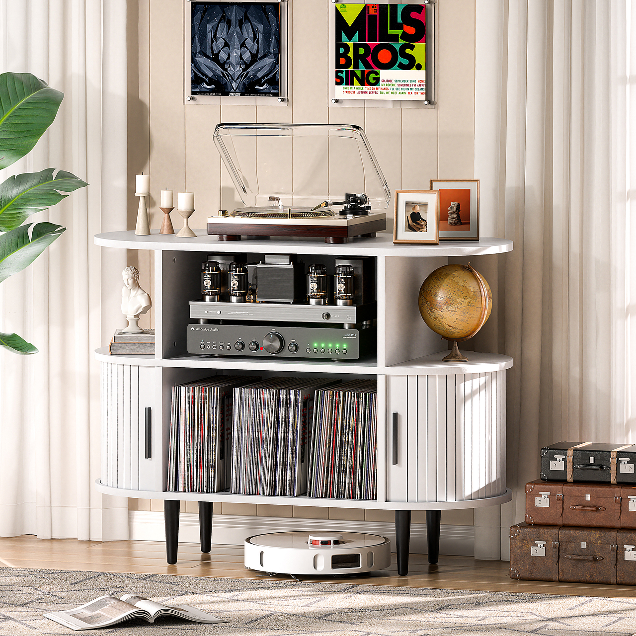 椭圆形唱片机柜（五色）（图ZNDAzOTc5MzI4） - 产品 - 站酷设计师MixBoBo原创素材 - 站酷ZCOOL