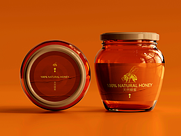 100%天然蜂蜜包装设计