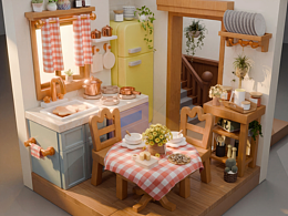 迷你厨房-2  blender作品