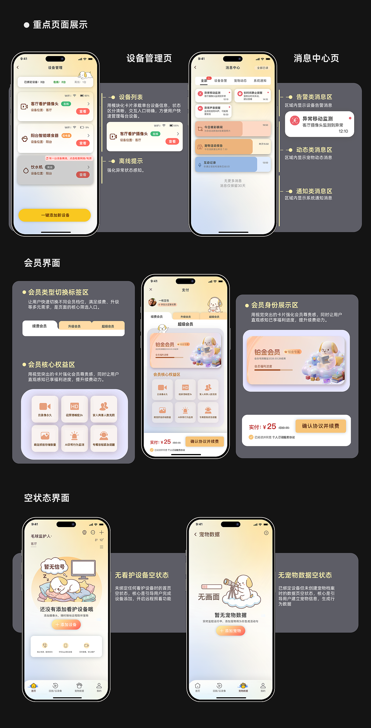 UI设计宠物远程照看APP（图ZNDAzOTkxNDk2） - APP界面 - 站酷设计师是念月吖原创素材 - 站酷ZCOOL