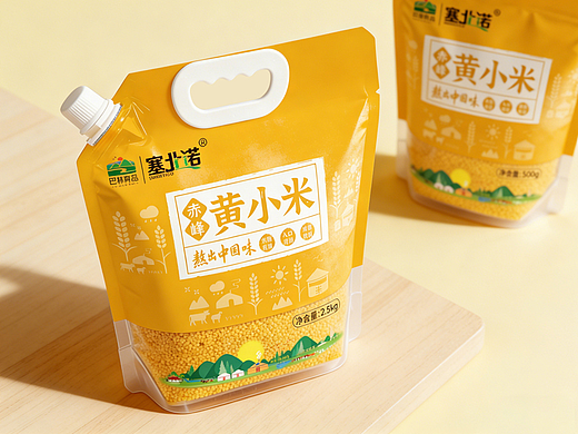 黄小米-蒙古元素包装设计案例