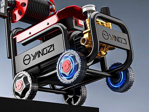 三维渲染|扬子高压清洗机|洗地机详情X2|