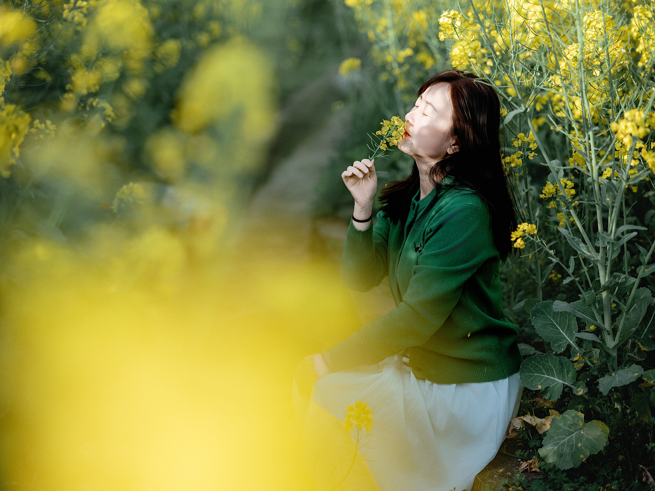 油菜花人像（图ZNDA0MDIzNDIw） - 人像摄影 - 站酷设计师下午茶空间原创素材 - 站酷ZCOOL