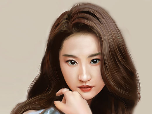 画一下，演员刘亦菲