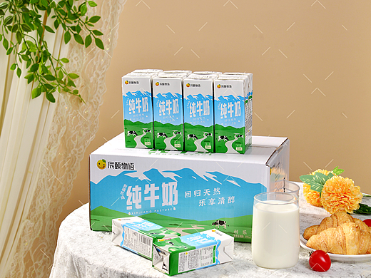 纯牛奶饮品礼盒产品拍摄|电商美食摄影|×郑州密斯杨